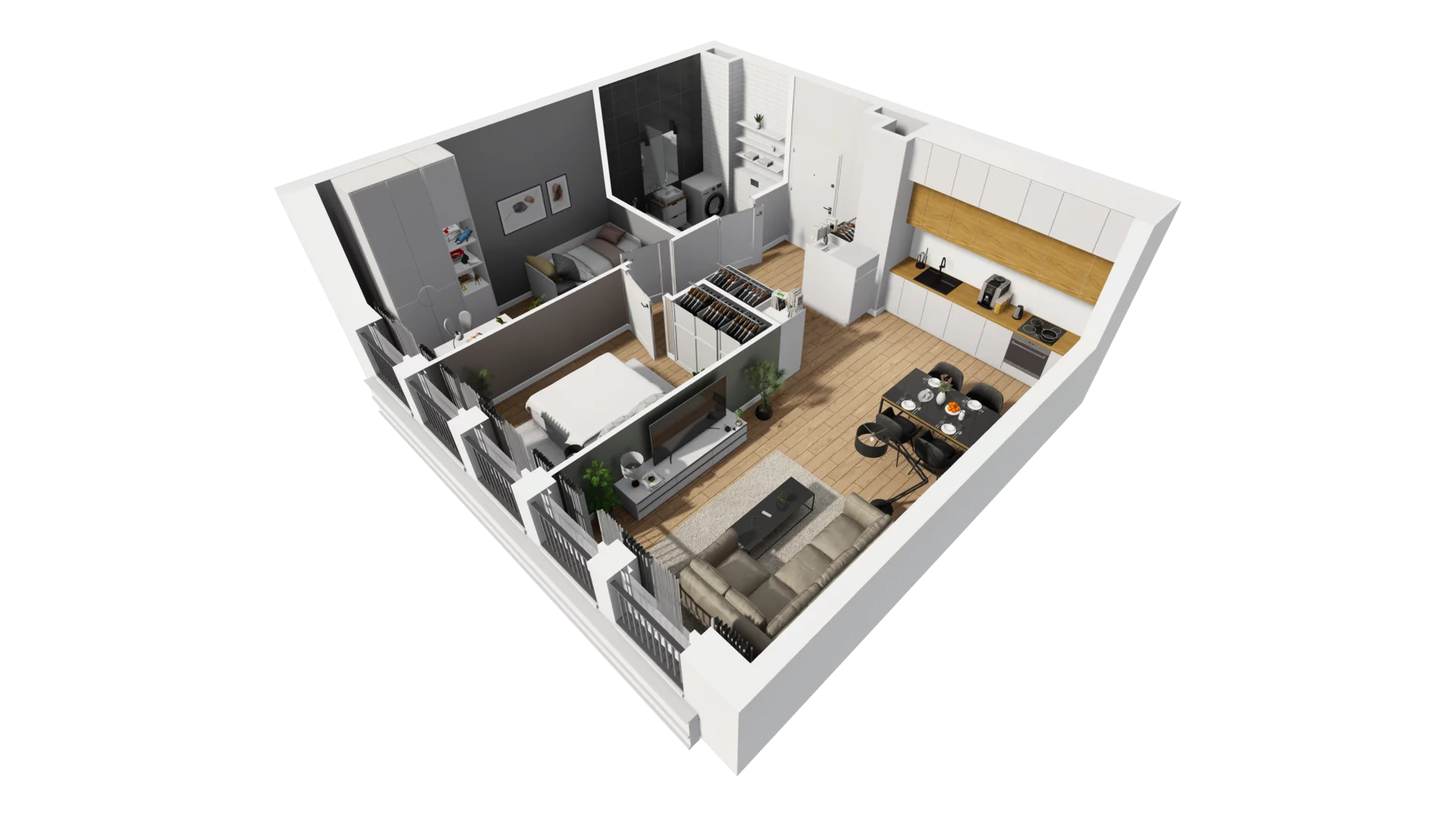 3 pokoje, mieszkanie 51,79 m², piętro 1, oferta nr A/32, Jaskółcza, Gdańsk, Śródmieście, Dolne Miasto, ul. Jaskółcza