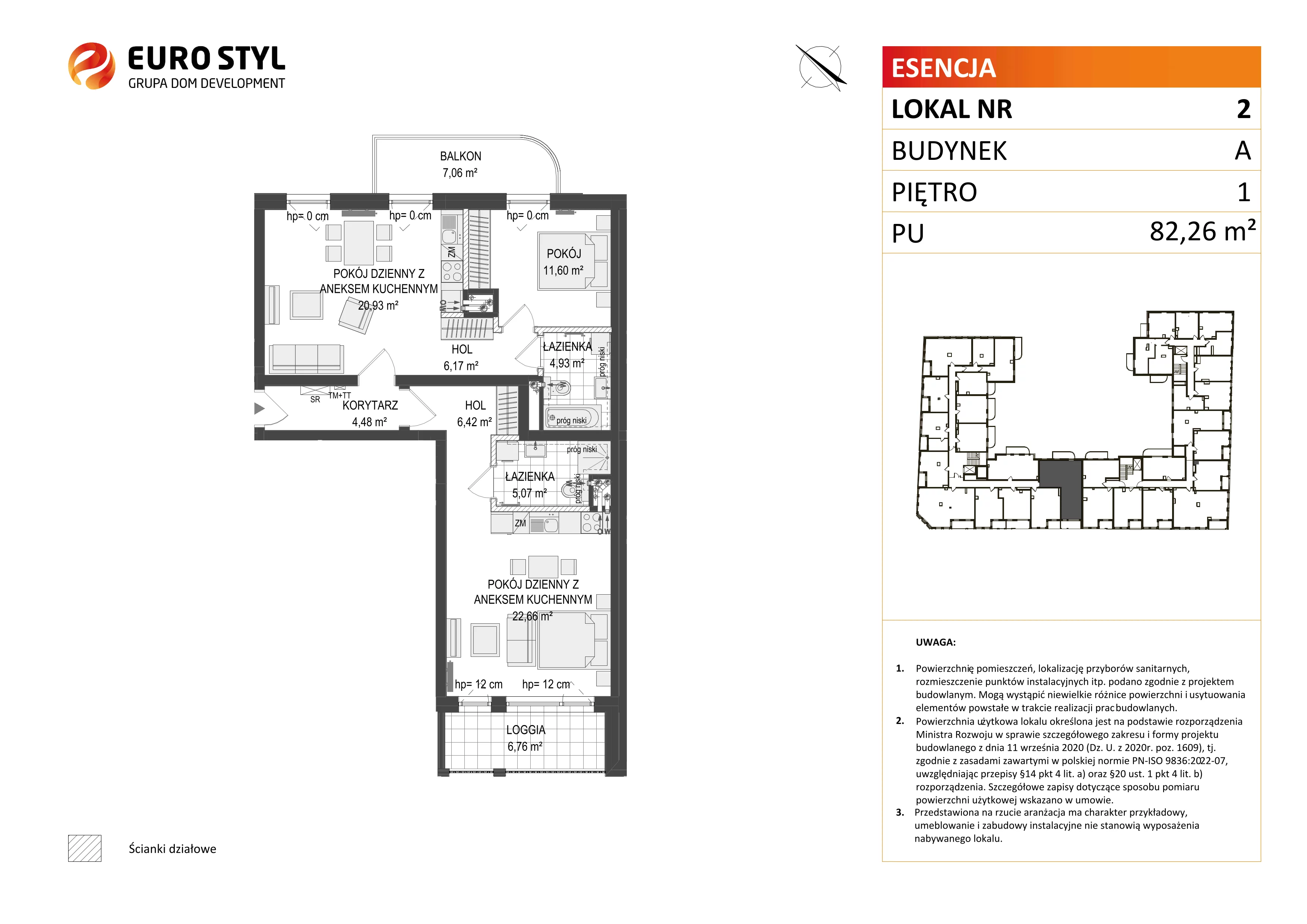 3 pokoje, mieszkanie 82,26 m², piętro 1, oferta nr A/2, Esencja, Gdańsk, Śródmieście, Dolne Miasto, ul. Kamienna Grobla / Jałmużnicza