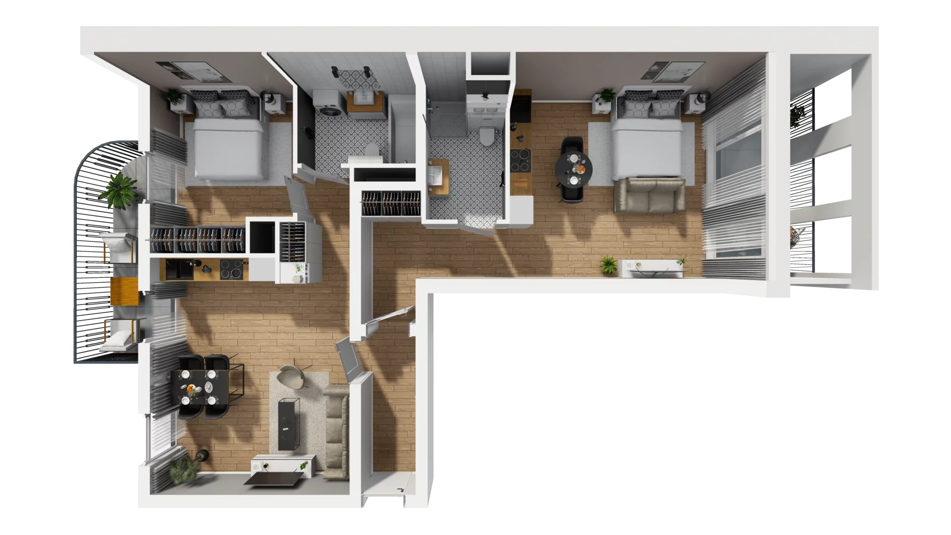 3 pokoje, mieszkanie 82,26 m², piętro 1, oferta nr A/2, Esencja, Gdańsk, Śródmieście, Dolne Miasto, ul. Kamienna Grobla / Jałmużnicza