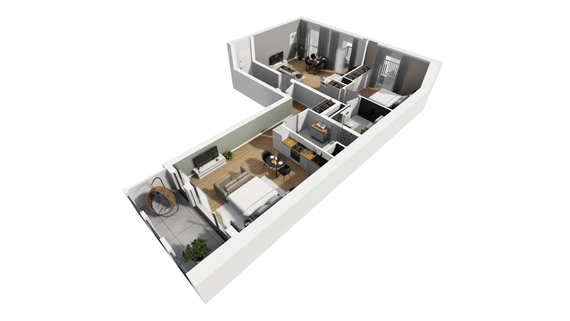 3 pokoje, mieszkanie 82,26 m², piętro 1, oferta nr A/2, Esencja, Gdańsk, Śródmieście, Dolne Miasto, ul. Kamienna Grobla / Jałmużnicza