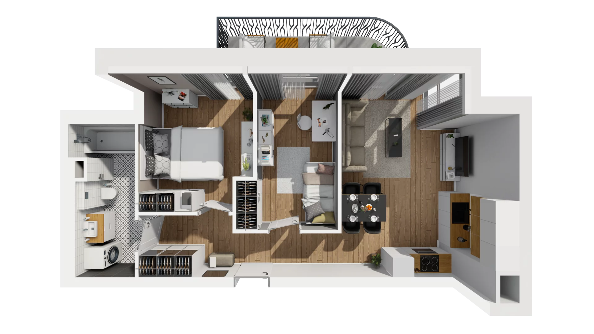 3 pokoje, mieszkanie 54,24 m², piętro 2, oferta nr A/15, Esencja, Gdańsk, Śródmieście, Dolne Miasto, ul. Kamienna Grobla / Jałmużnicza