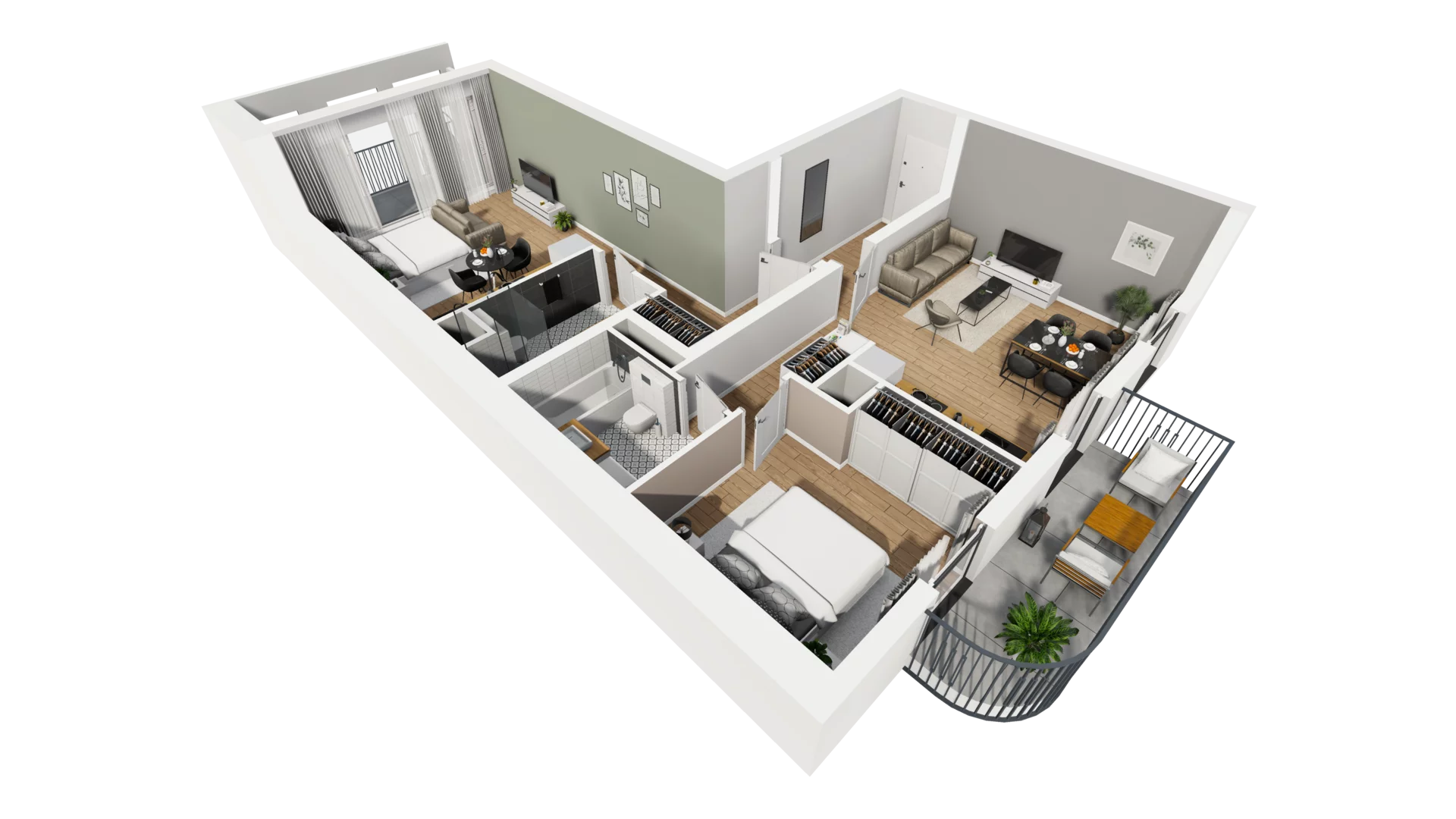 3 pokoje, mieszkanie 82,26 m², piętro 2, oferta nr A/16, Esencja, Gdańsk, Śródmieście, Dolne Miasto, ul. Kamienna Grobla / Jałmużnicza