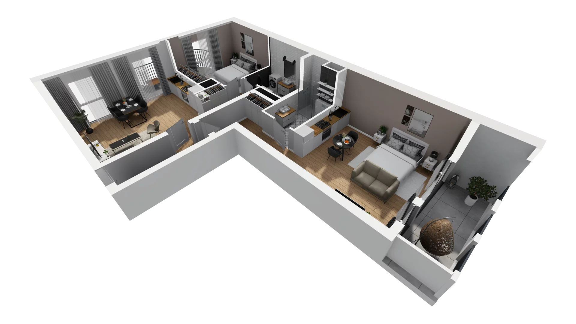 3 pokoje, mieszkanie 82,26 m², piętro 2, oferta nr A/16, Esencja, Gdańsk, Śródmieście, Dolne Miasto, ul. Kamienna Grobla / Jałmużnicza