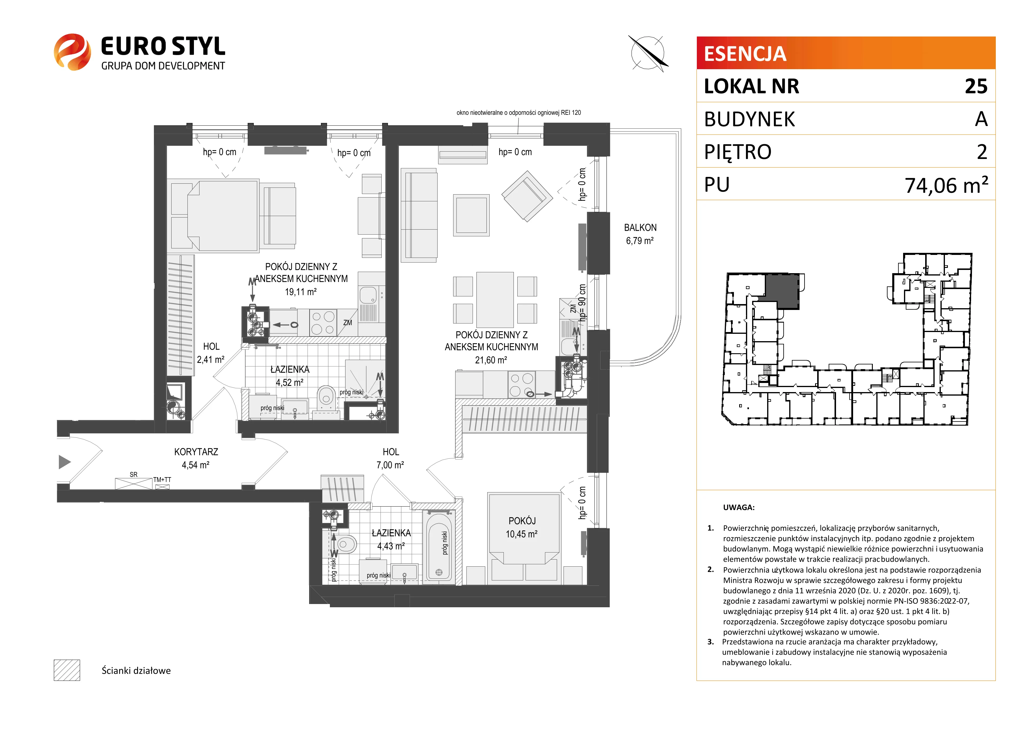 3 pokoje, mieszkanie 74,06 m², piętro 2, oferta nr A/25, Esencja, Gdańsk, Śródmieście, Dolne Miasto, ul. Kamienna Grobla / Jałmużnicza
