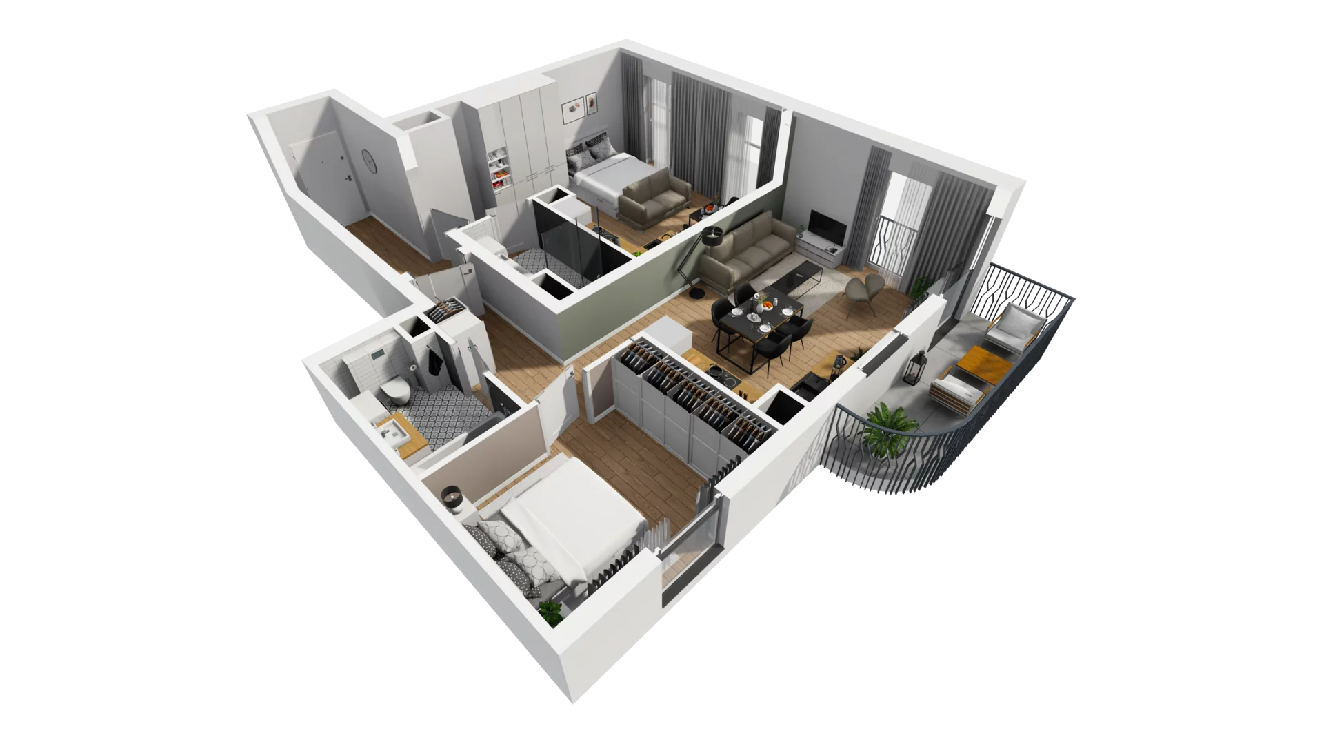 3 pokoje, mieszkanie 74,06 m², piętro 2, oferta nr A/25, Esencja, Gdańsk, Śródmieście, Dolne Miasto, ul. Kamienna Grobla / Jałmużnicza