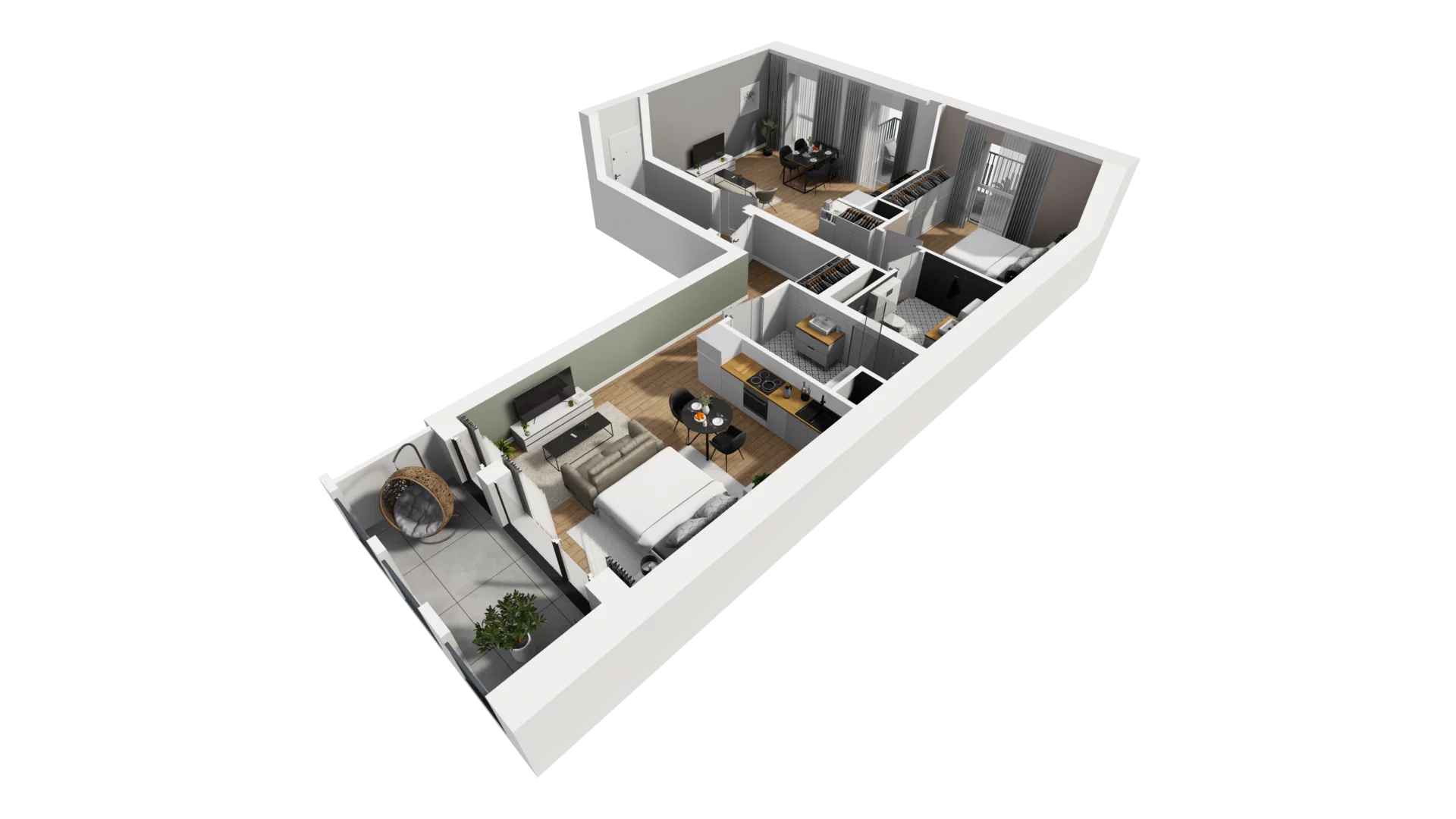 3 pokoje, mieszkanie 80,62 m², piętro 3, oferta nr A/30, Esencja, Gdańsk, Śródmieście, Dolne Miasto, ul. Kamienna Grobla / Jałmużnicza