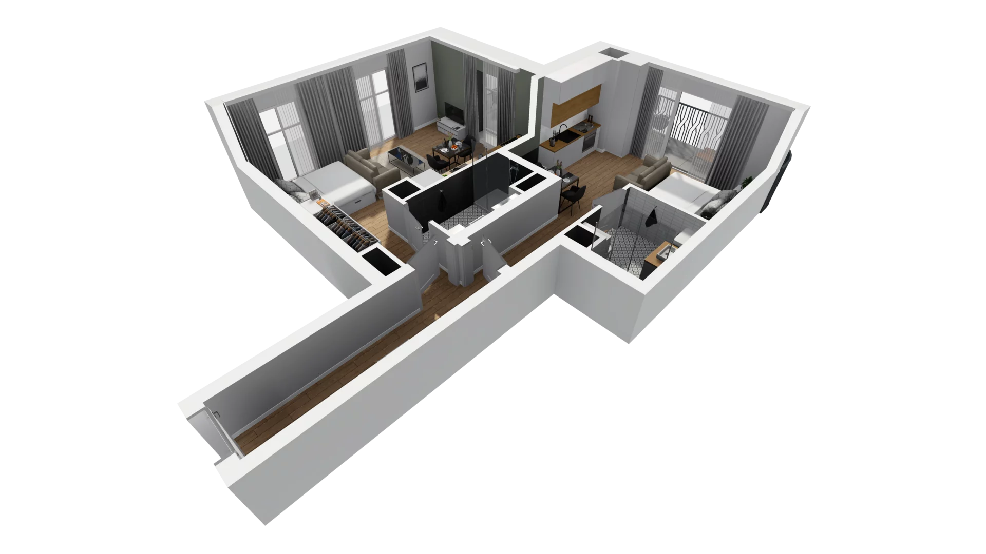 3 pokoje, mieszkanie 64,62 m², piętro 3, oferta nr A/39, Esencja, Gdańsk, Śródmieście, Dolne Miasto, ul. Kamienna Grobla / Jałmużnicza