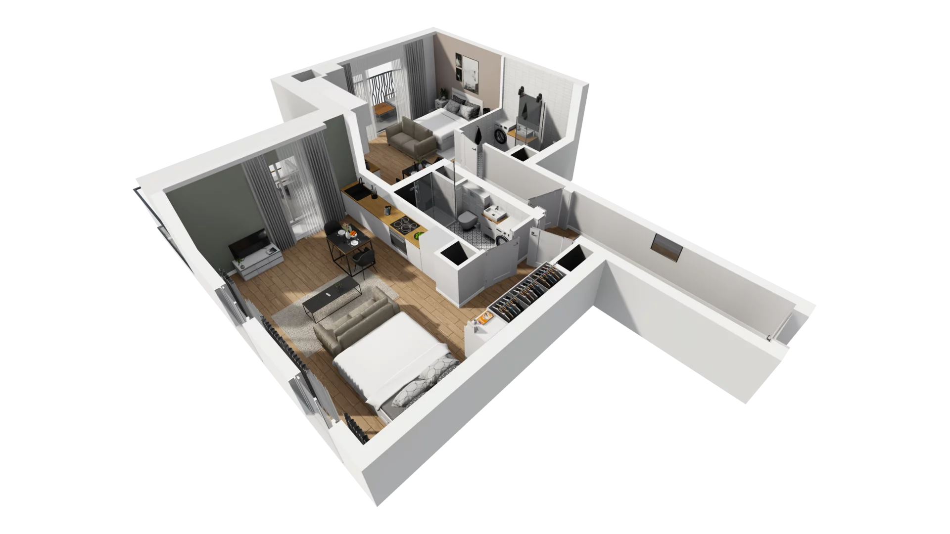 3 pokoje, mieszkanie 64,62 m², piętro 3, oferta nr A/39, Esencja, Gdańsk, Śródmieście, Dolne Miasto, ul. Kamienna Grobla / Jałmużnicza