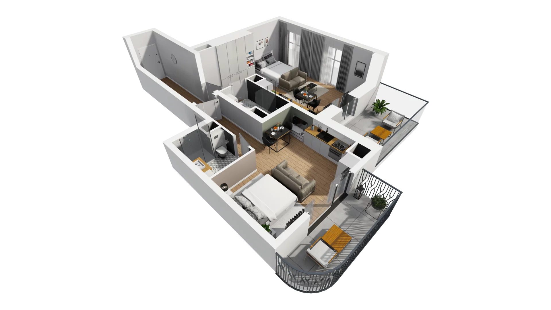3 pokoje, mieszkanie 64,62 m², piętro 3, oferta nr A/39, Esencja, Gdańsk, Śródmieście, Dolne Miasto, ul. Kamienna Grobla / Jałmużnicza