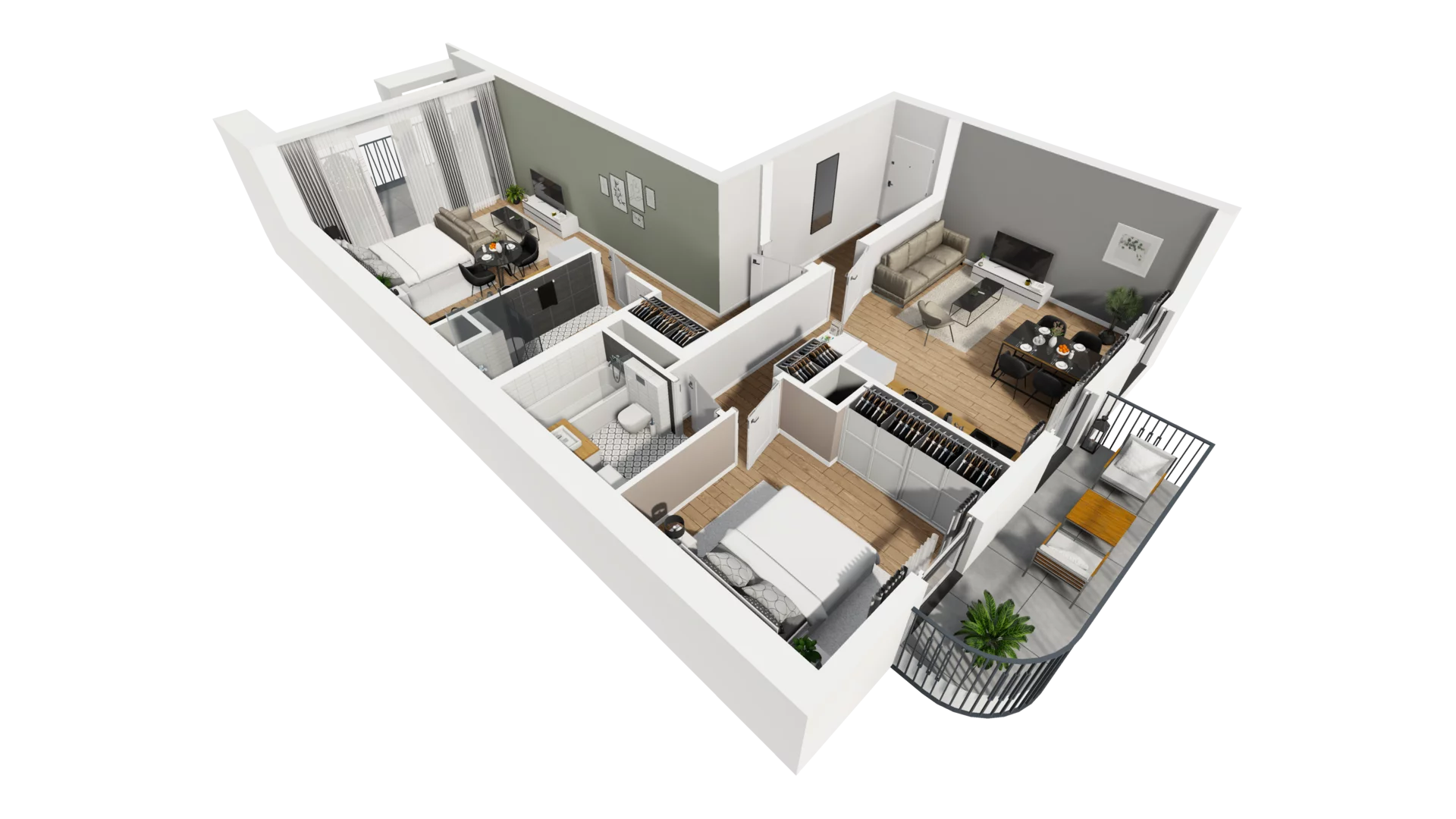 3 pokoje, mieszkanie 80,71 m², piętro 4, oferta nr A/44, Esencja, Gdańsk, Śródmieście, Dolne Miasto, ul. Kamienna Grobla / Jałmużnicza