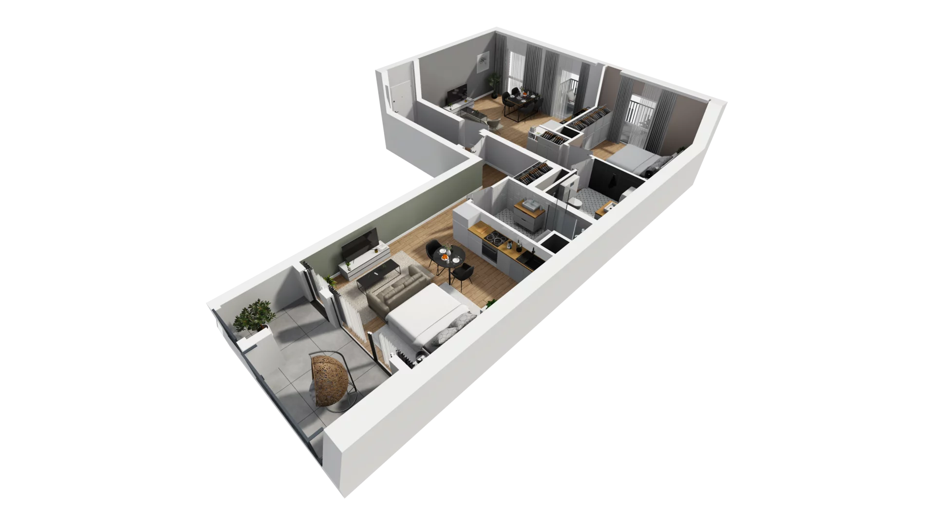 3 pokoje, mieszkanie 80,71 m², piętro 4, oferta nr A/44, Esencja, Gdańsk, Śródmieście, Dolne Miasto, ul. Kamienna Grobla / Jałmużnicza