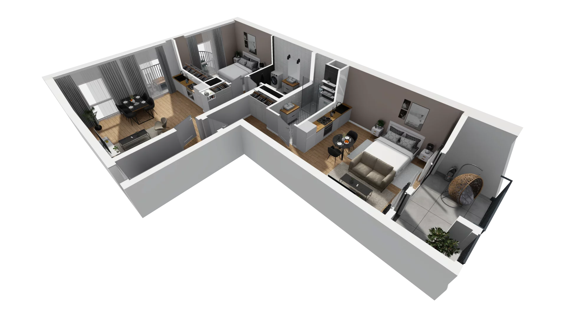 3 pokoje, mieszkanie 80,71 m², piętro 4, oferta nr A/44, Esencja, Gdańsk, Śródmieście, Dolne Miasto, ul. Kamienna Grobla / Jałmużnicza