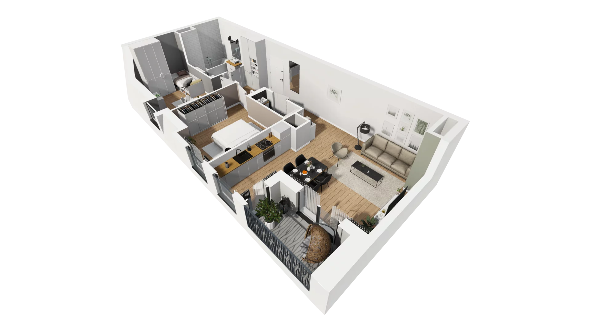 3 pokoje, mieszkanie 67,44 m², piętro 4, oferta nr A/49, Esencja, Gdańsk, Śródmieście, Dolne Miasto, ul. Kamienna Grobla / Jałmużnicza