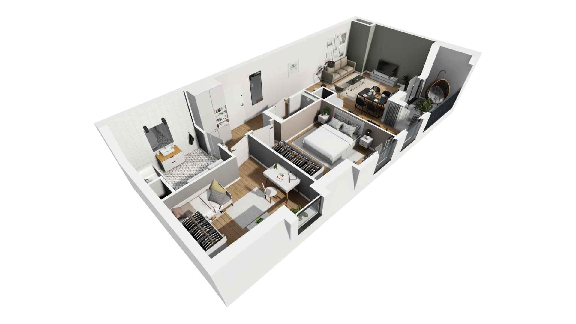 3 pokoje, mieszkanie 67,44 m², piętro 4, oferta nr A/49, Esencja, Gdańsk, Śródmieście, Dolne Miasto, ul. Kamienna Grobla / Jałmużnicza