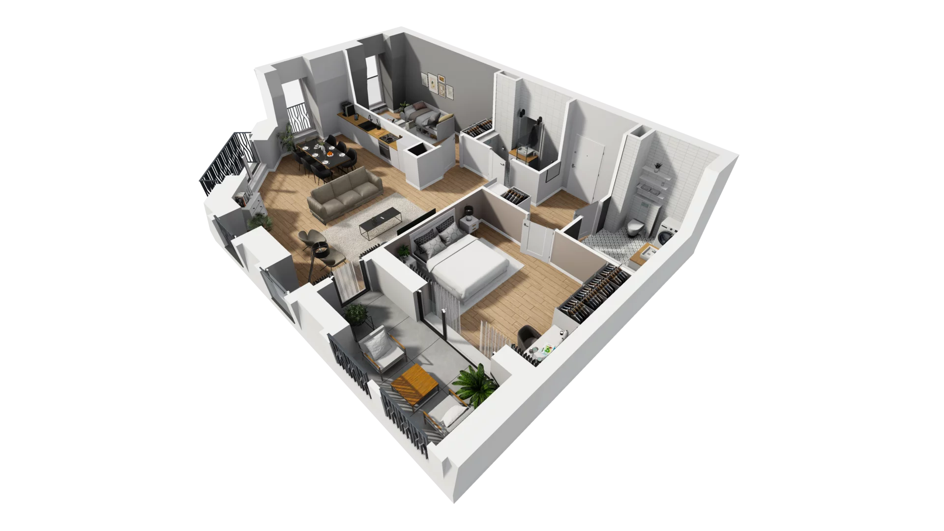 3 pokoje, mieszkanie 83,83 m², piętro 5, oferta nr A/57, Esencja, Gdańsk, Śródmieście, Dolne Miasto, ul. Kamienna Grobla / Jałmużnicza