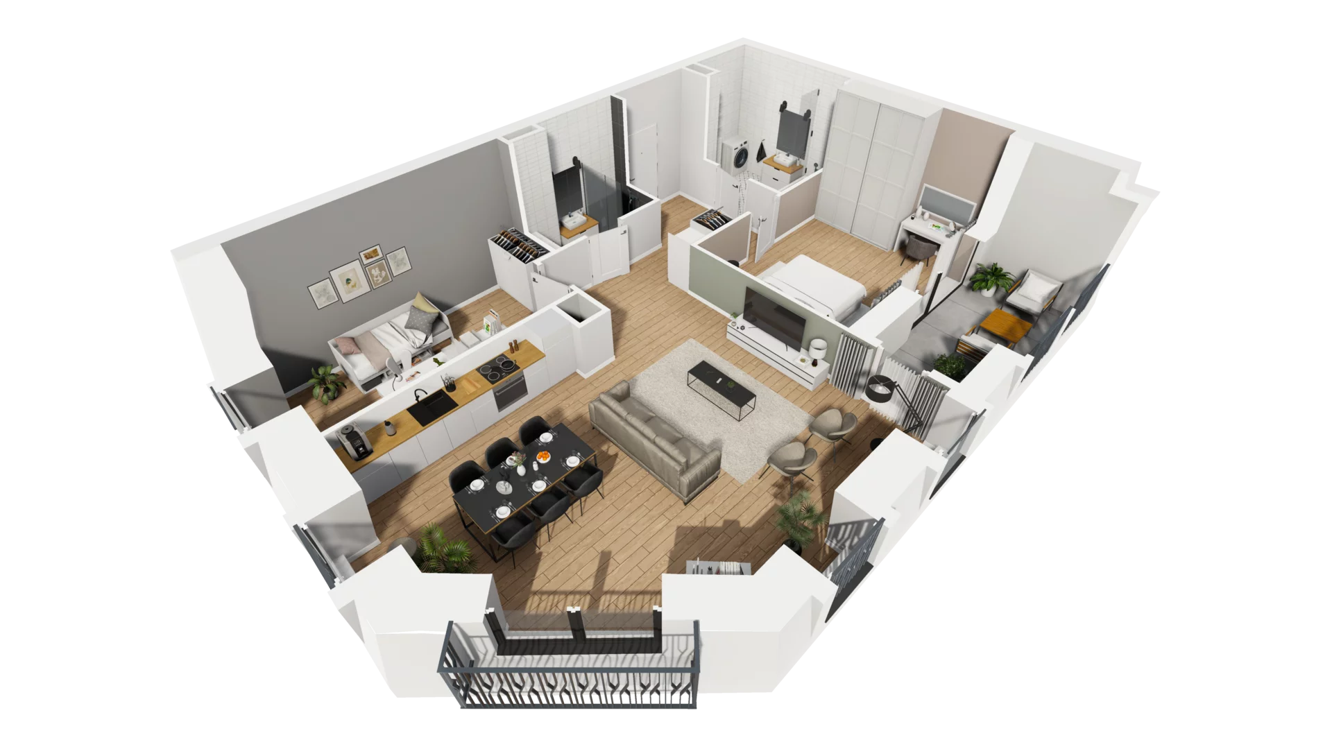 3 pokoje, mieszkanie 83,83 m², piętro 5, oferta nr A/57, Esencja, Gdańsk, Śródmieście, Dolne Miasto, ul. Kamienna Grobla / Jałmużnicza