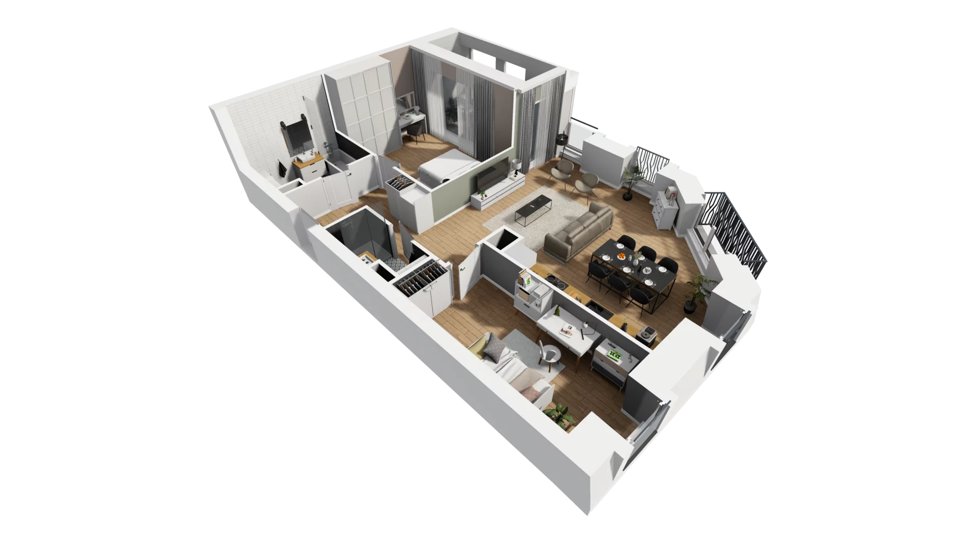 3 pokoje, mieszkanie 83,83 m², piętro 5, oferta nr A/57, Esencja, Gdańsk, Śródmieście, Dolne Miasto, ul. Kamienna Grobla / Jałmużnicza