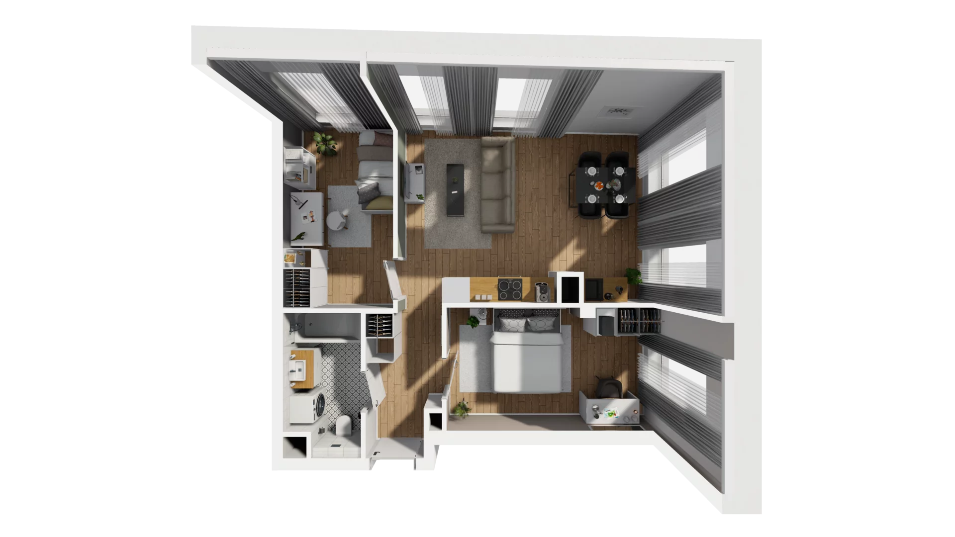 3 pokoje, mieszkanie 53,46 m², parter, oferta nr A/62, Esencja, Gdańsk, Śródmieście, Dolne Miasto, ul. Kamienna Grobla / Jałmużnicza