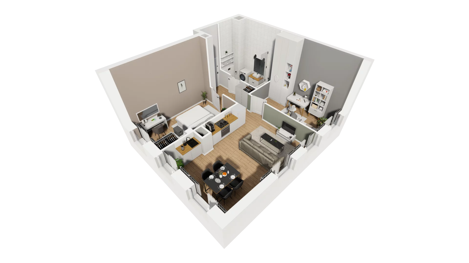 3 pokoje, mieszkanie 53,46 m², parter, oferta nr A/62, Esencja, Gdańsk, Śródmieście, Dolne Miasto, ul. Kamienna Grobla / Jałmużnicza