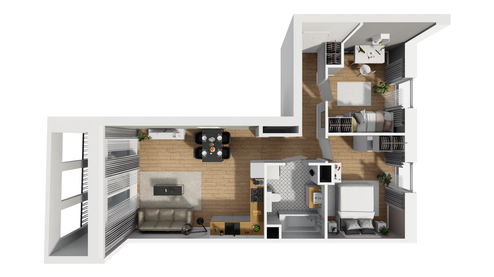 3 pokoje, mieszkanie 58,44 m², piętro 1, oferta nr A/67, Esencja, Gdańsk, Śródmieście, Dolne Miasto, ul. Kamienna Grobla / Jałmużnicza