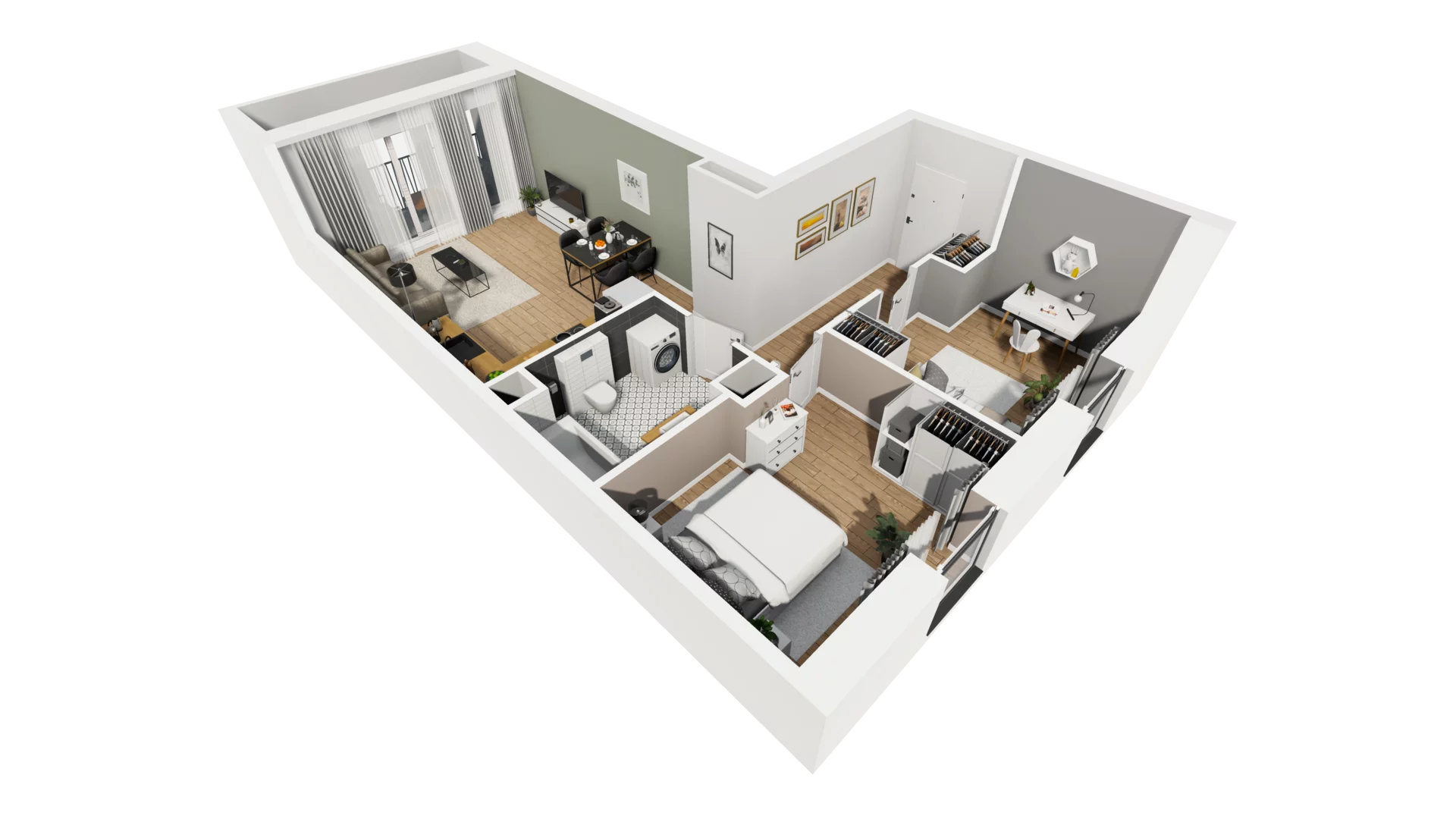3 pokoje, mieszkanie 58,44 m², piętro 1, oferta nr A/67, Esencja, Gdańsk, Śródmieście, Dolne Miasto, ul. Kamienna Grobla / Jałmużnicza