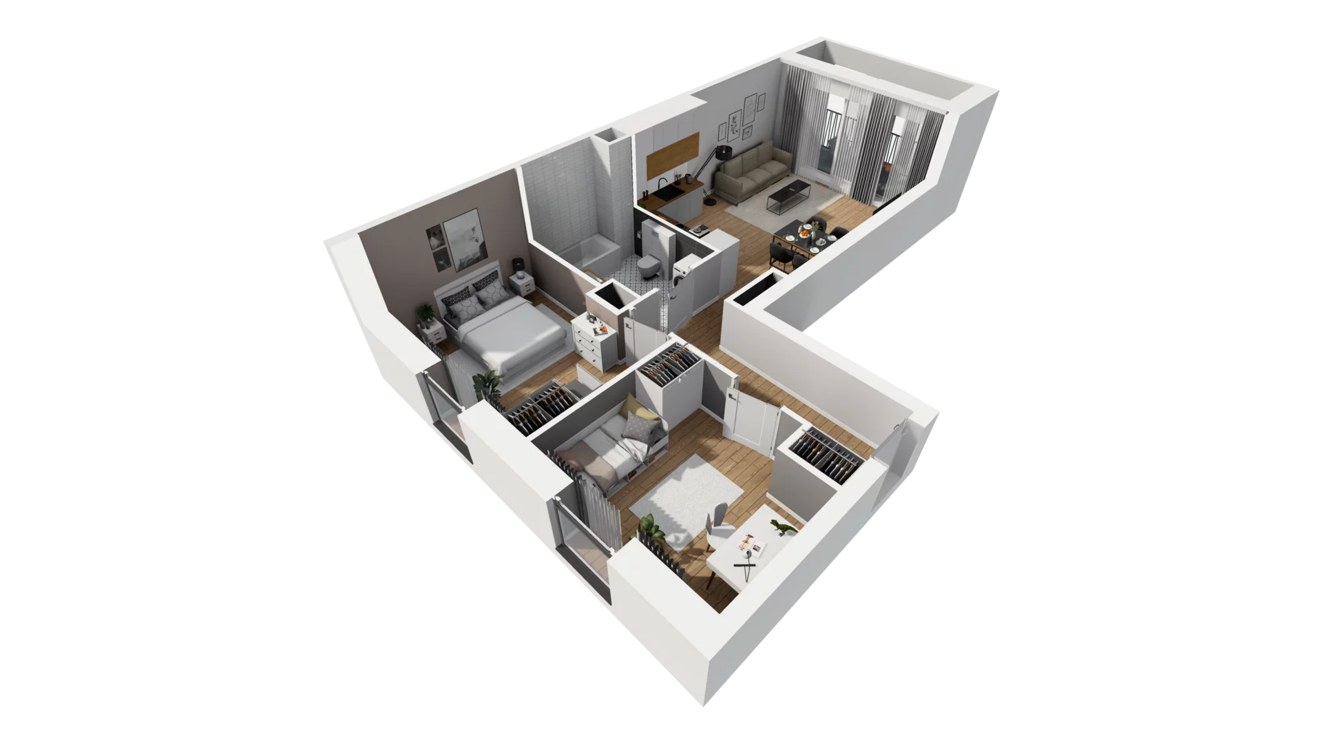 3 pokoje, mieszkanie 58,44 m², piętro 1, oferta nr A/67, Esencja, Gdańsk, Śródmieście, Dolne Miasto, ul. Kamienna Grobla / Jałmużnicza
