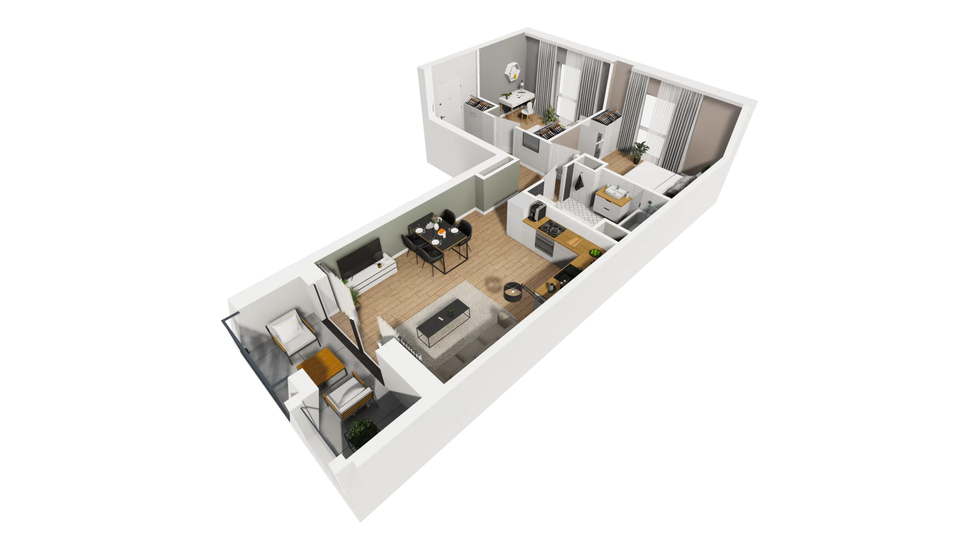 3 pokoje, mieszkanie 57,10 m², piętro 4, oferta nr A/94, Esencja, Gdańsk, Śródmieście, Dolne Miasto, ul. Kamienna Grobla / Jałmużnicza