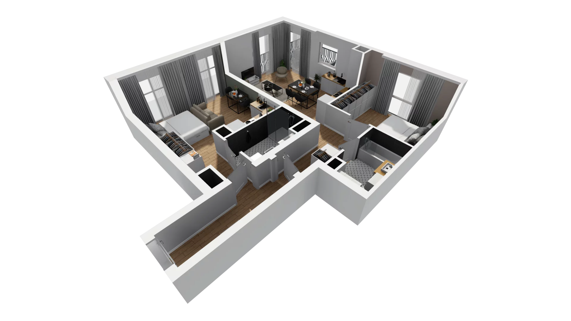 3 pokoje, mieszkanie 74,31 m², piętro 1, oferta nr A/11, Esencja, Gdańsk, Śródmieście, Dolne Miasto, ul. Kamienna Grobla / Jałmużnicza