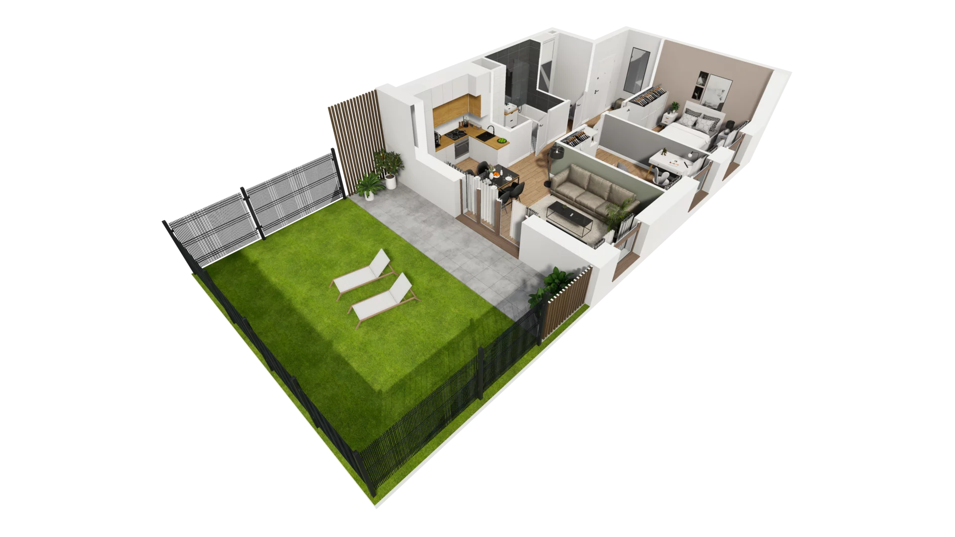 3 pokoje, mieszkanie 46,94 m², parter, oferta nr E/4, Osiedle Synteza bud. E, F, Gdańsk, Piecki-Migowo, Morena, ul. Lema