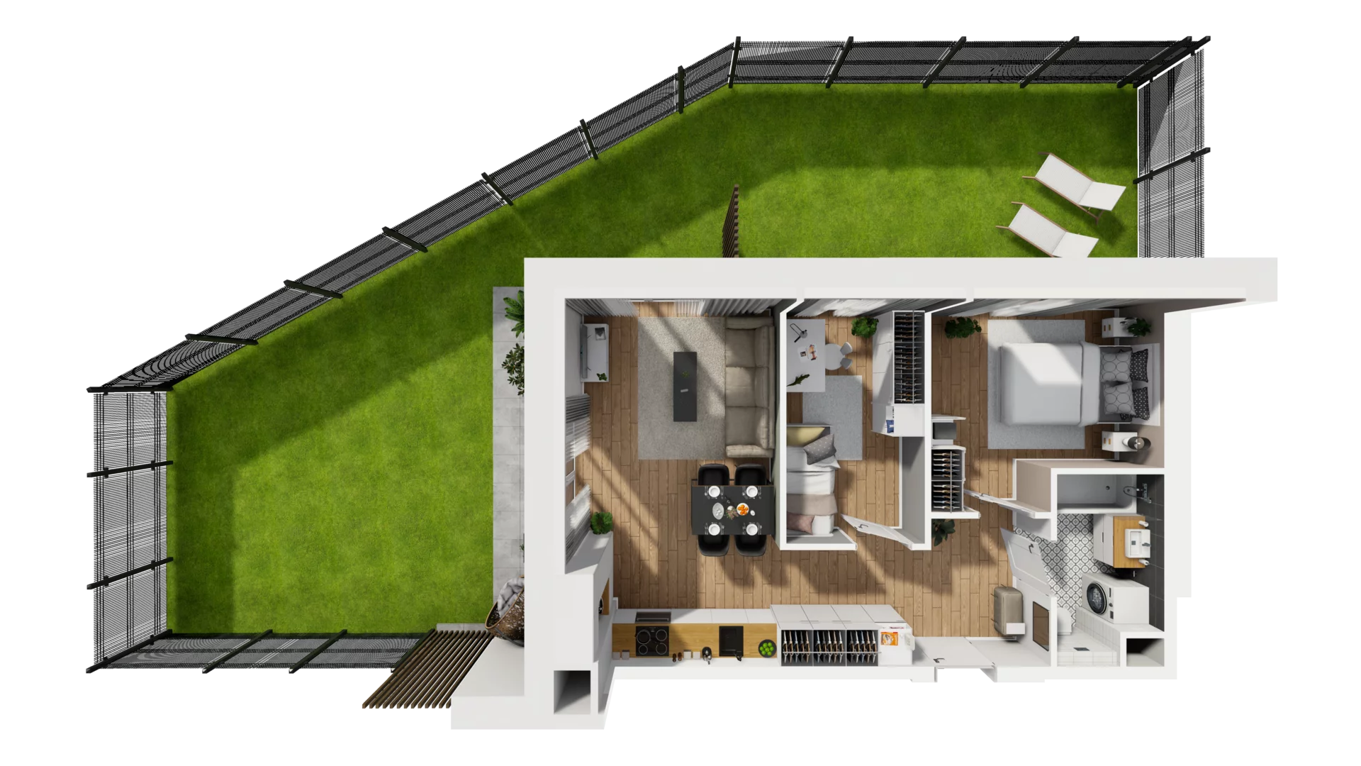 3 pokoje, mieszkanie 50,57 m², parter, oferta nr E/10, Osiedle Synteza bud. E, F, Gdańsk, Piecki-Migowo, Morena, ul. Lema
