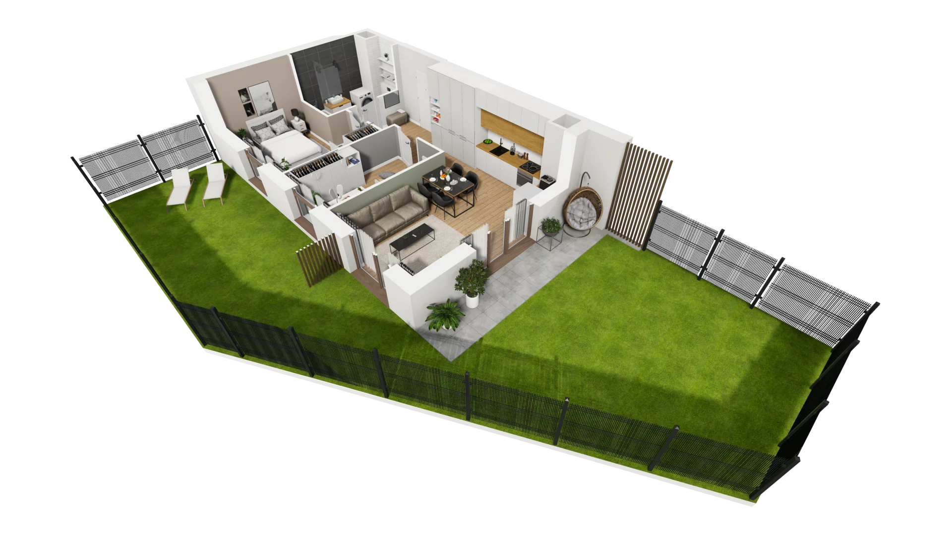 3 pokoje, mieszkanie 50,57 m², parter, oferta nr E/10, Osiedle Synteza bud. E, F, Gdańsk, Piecki-Migowo, Morena, ul. Lema