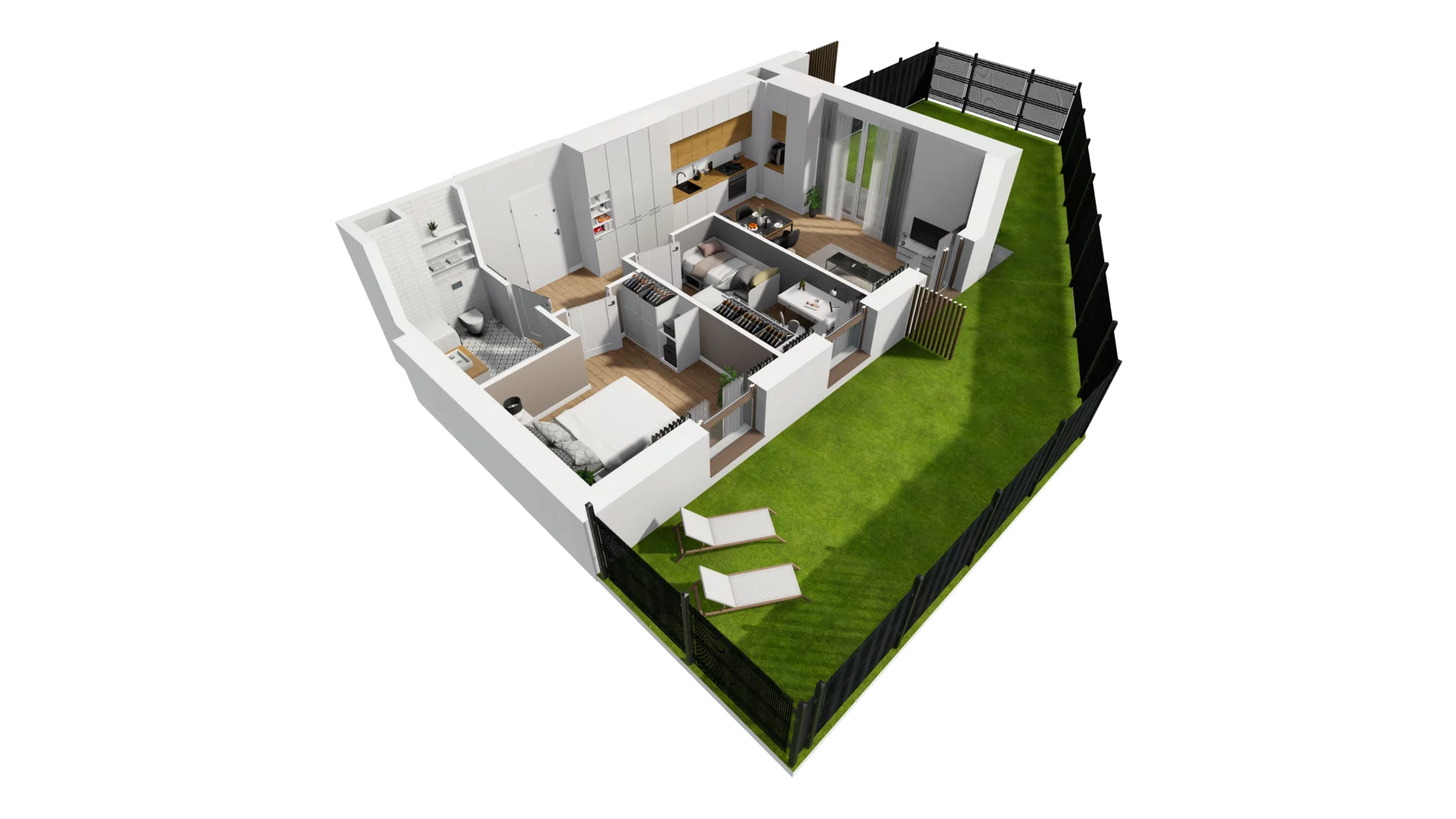 3 pokoje, mieszkanie 50,57 m², parter, oferta nr E/10, Osiedle Synteza bud. E, F, Gdańsk, Piecki-Migowo, Morena, ul. Lema