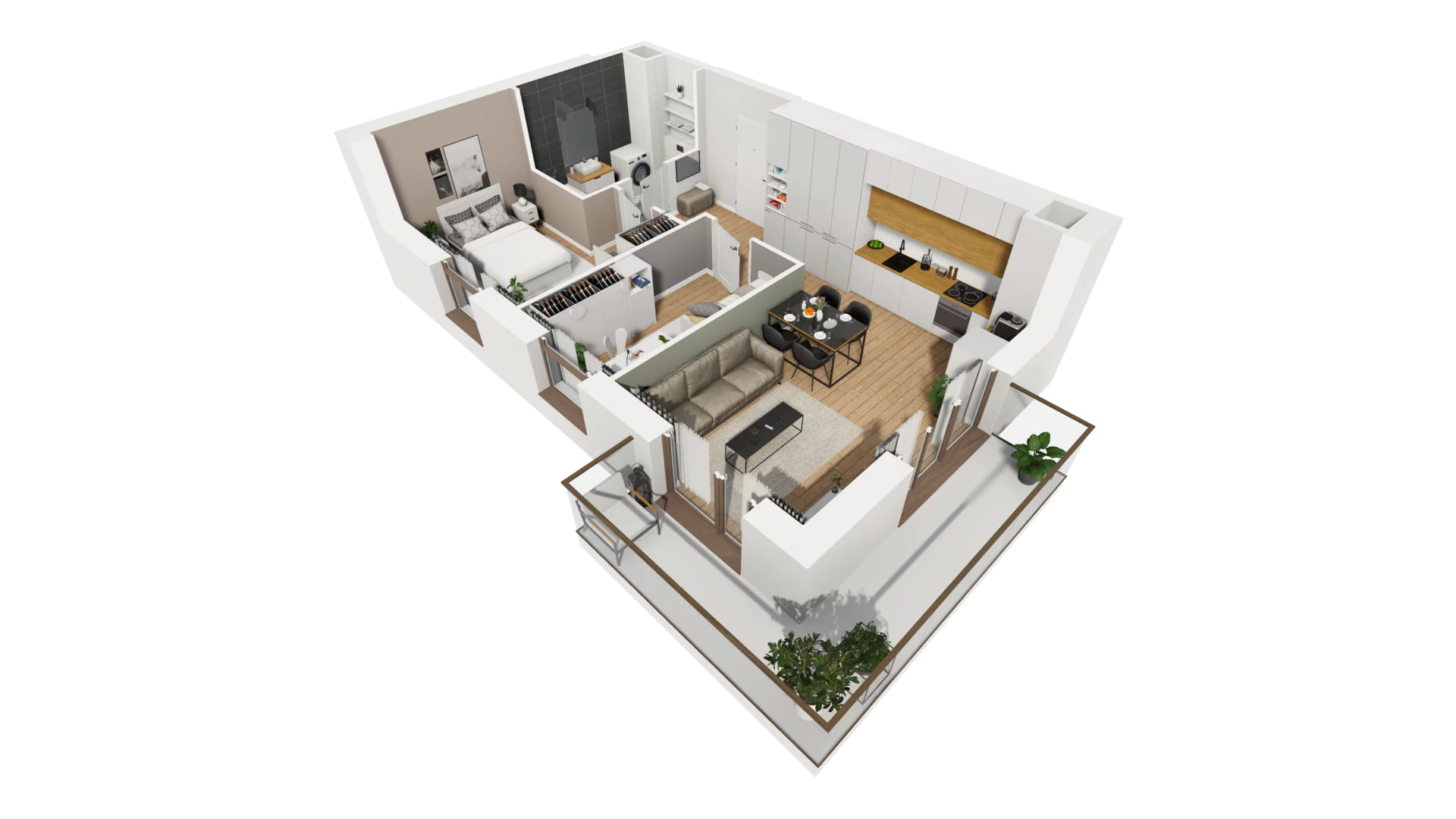 3 pokoje, mieszkanie 50,57 m², piętro 1, oferta nr E/21, Osiedle Synteza bud. E, F, Gdańsk, Piecki-Migowo, Morena, ul. Lema