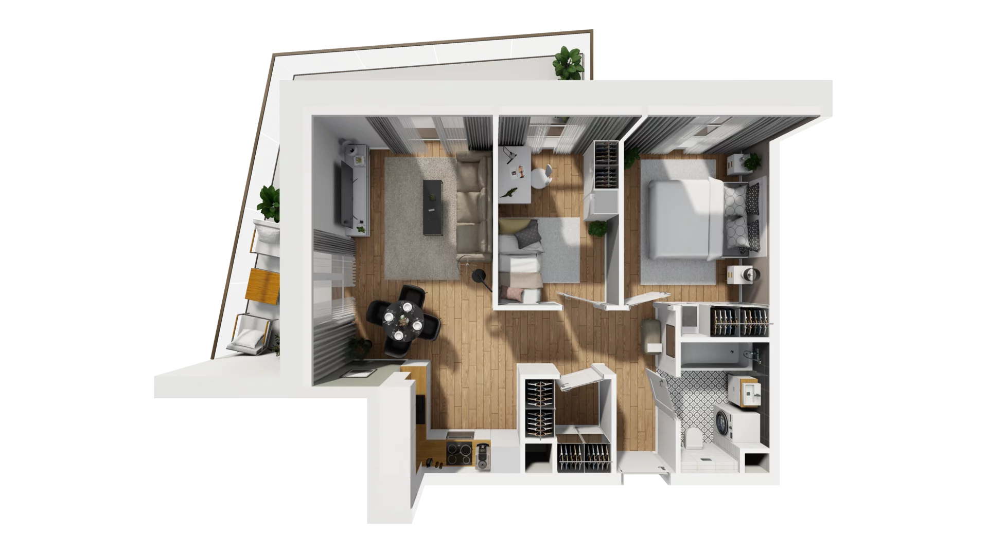 3 pokoje, mieszkanie 54,71 m², piętro 1, oferta nr E/22, Osiedle Synteza bud. E, F, Gdańsk, Piecki-Migowo, Morena, ul. Lema