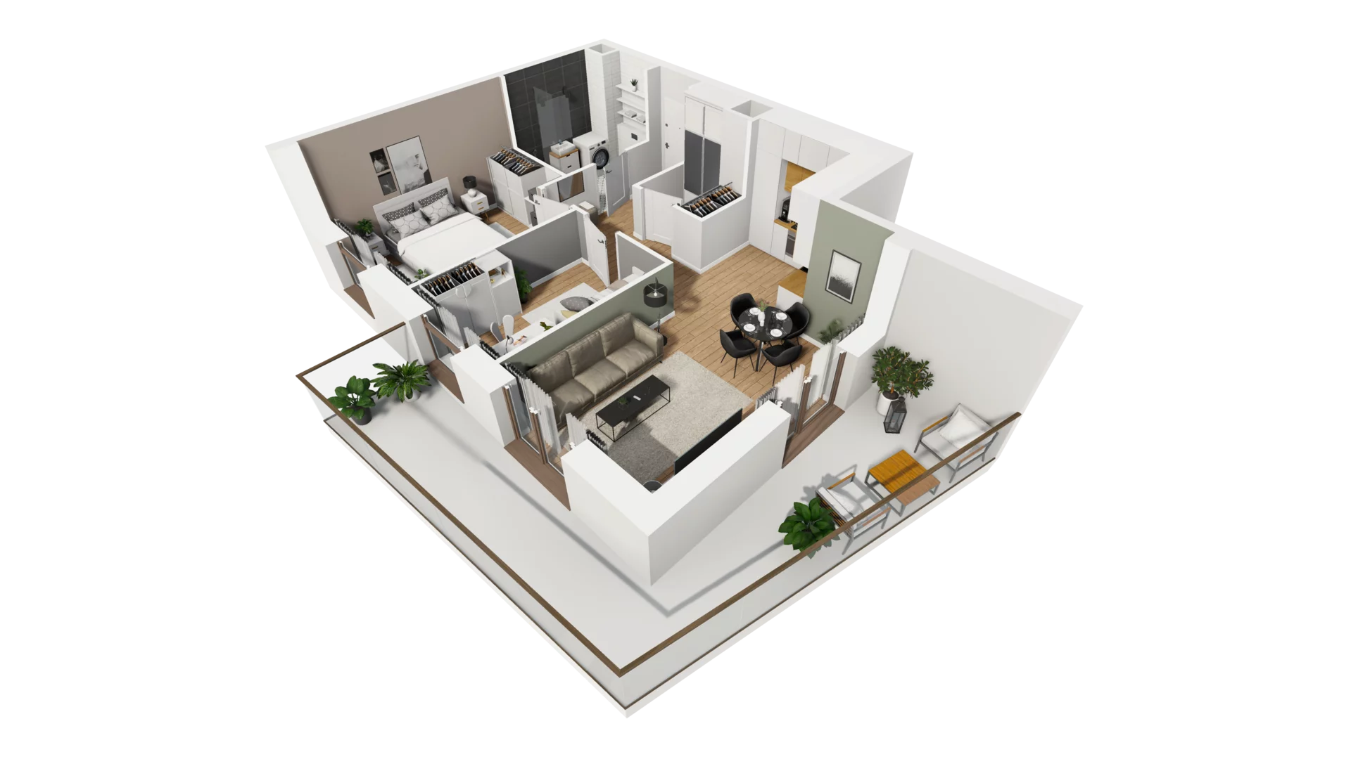 3 pokoje, mieszkanie 54,71 m², piętro 1, oferta nr E/22, Osiedle Synteza bud. E, F, Gdańsk, Piecki-Migowo, Morena, ul. Lema