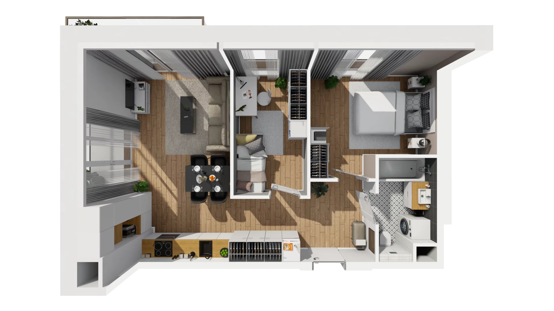 3 pokoje, mieszkanie 50,57 m², piętro 2, oferta nr E/33, Osiedle Synteza bud. E, F, Gdańsk, Piecki-Migowo, Morena, ul. Lema