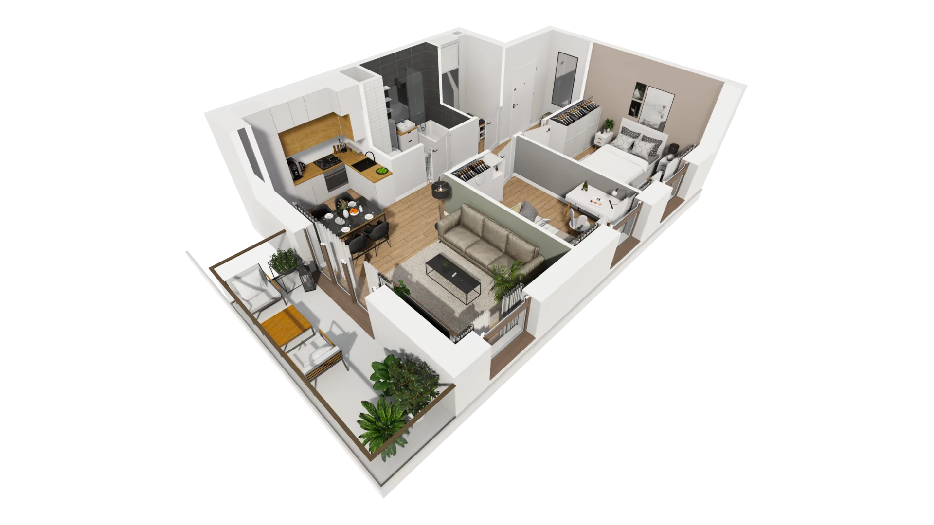 3 pokoje, mieszkanie 47,02 m², piętro 3, oferta nr E/39, Osiedle Synteza bud. E, F, Gdańsk, Piecki-Migowo, Morena, ul. Lema