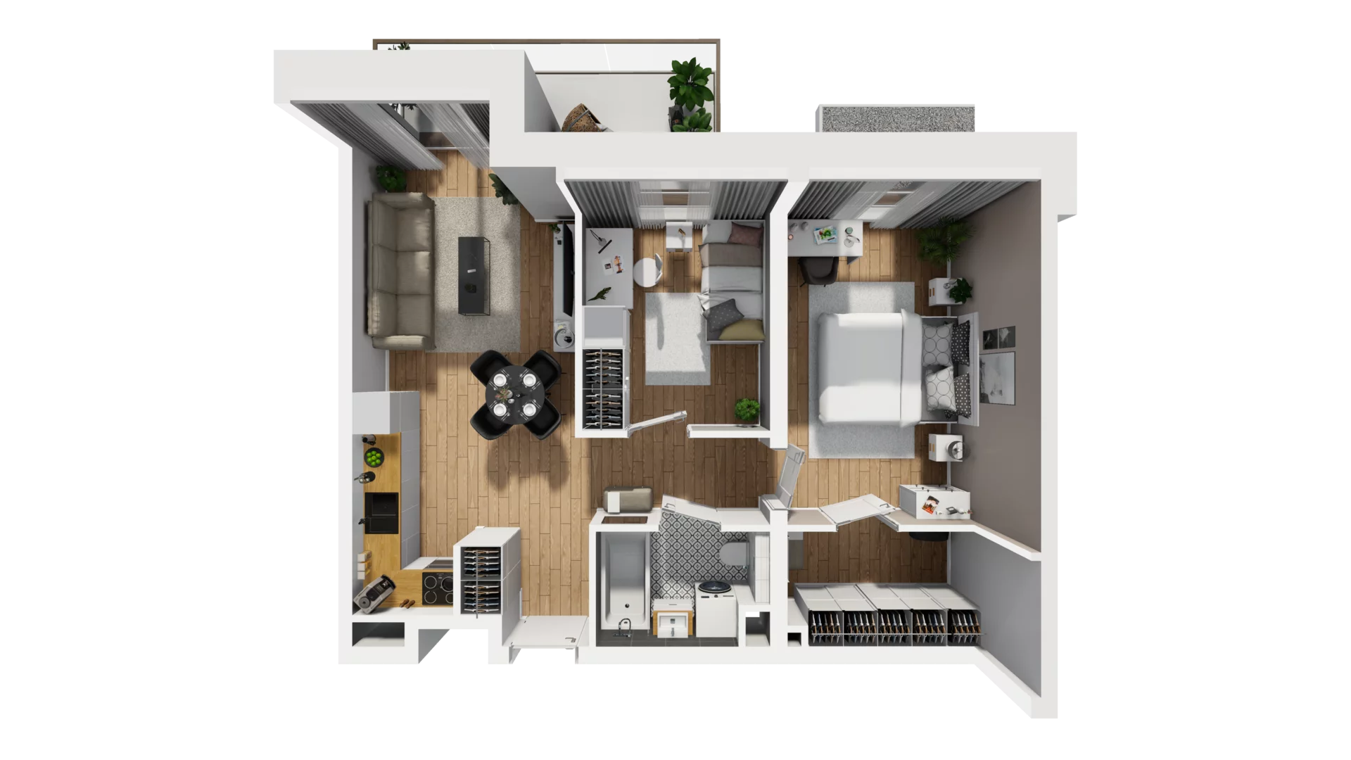 3 pokoje, mieszkanie 54,71 m², piętro 5, oferta nr E/66, Osiedle Synteza bud. E, F, Gdańsk, Piecki-Migowo, Morena, ul. Lema
