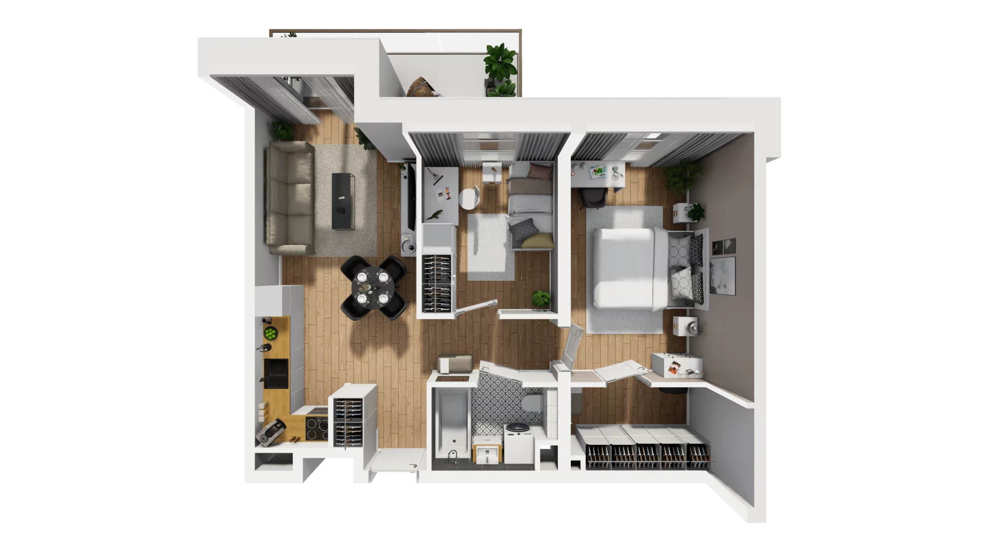 3 pokoje, mieszkanie 55,26 m², piętro 6, oferta nr E/76, Osiedle Synteza bud. E, F, Gdańsk, Piecki-Migowo, Morena, ul. Lema