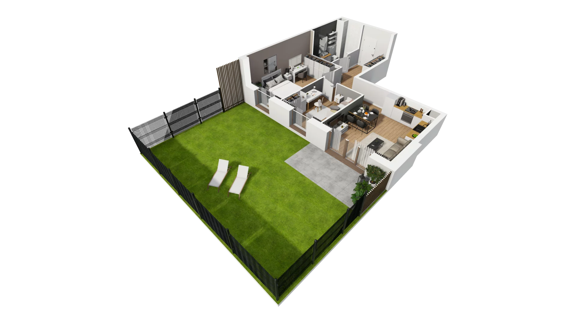 3 pokoje, mieszkanie 56,11 m², parter, oferta nr F/1, Osiedle Synteza bud. E, F, Gdańsk, Piecki-Migowo, Morena, ul. Lema