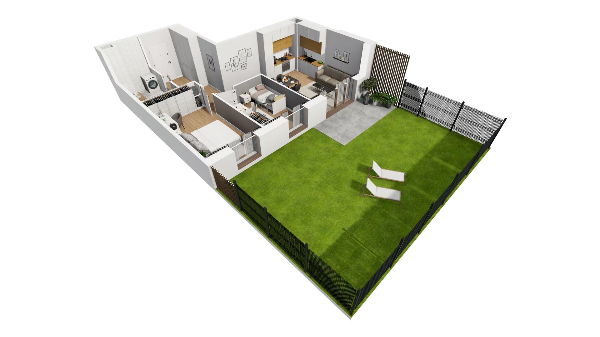 3 pokoje, mieszkanie 56,11 m², parter, oferta nr F/1, Osiedle Synteza bud. E, F, Gdańsk, Piecki-Migowo, Morena, ul. Lema