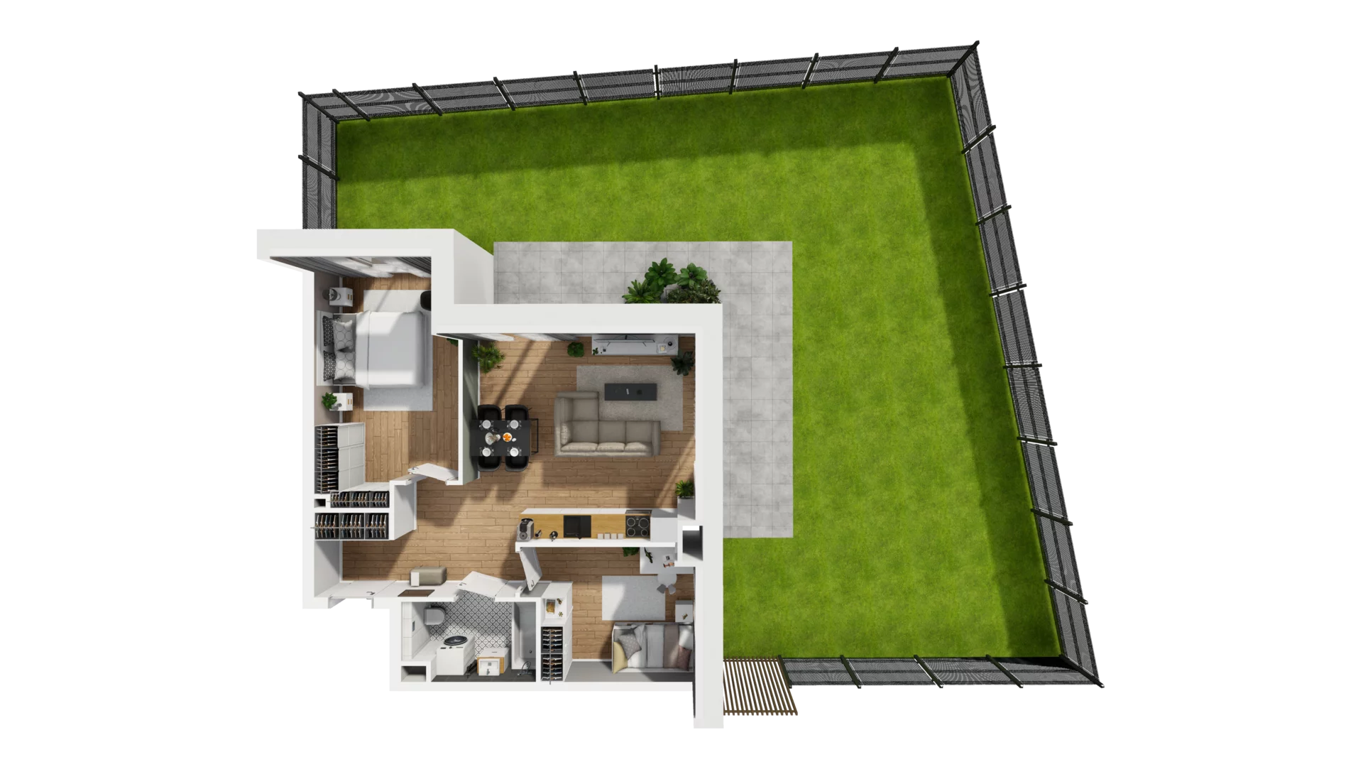 3 pokoje, mieszkanie 61,34 m², parter, oferta nr F/9, Osiedle Synteza bud. E, F, Gdańsk, Piecki-Migowo, Morena, ul. Lema