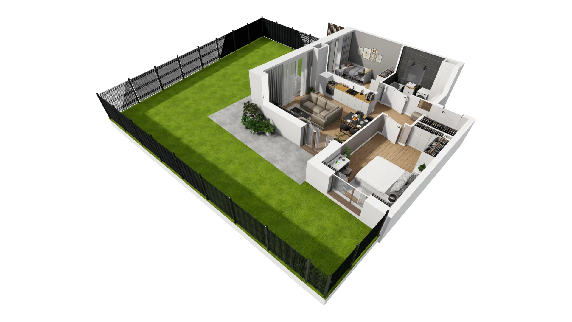 3 pokoje, mieszkanie 61,34 m², parter, oferta nr F/9, Osiedle Synteza bud. E, F, Gdańsk, Piecki-Migowo, Morena, ul. Lema