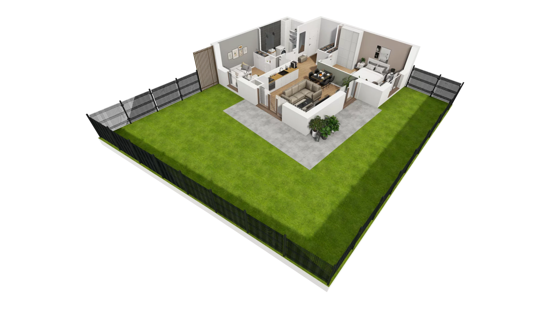 3 pokoje, mieszkanie 61,34 m², parter, oferta nr F/9, Osiedle Synteza bud. E, F, Gdańsk, Piecki-Migowo, Morena, ul. Lema