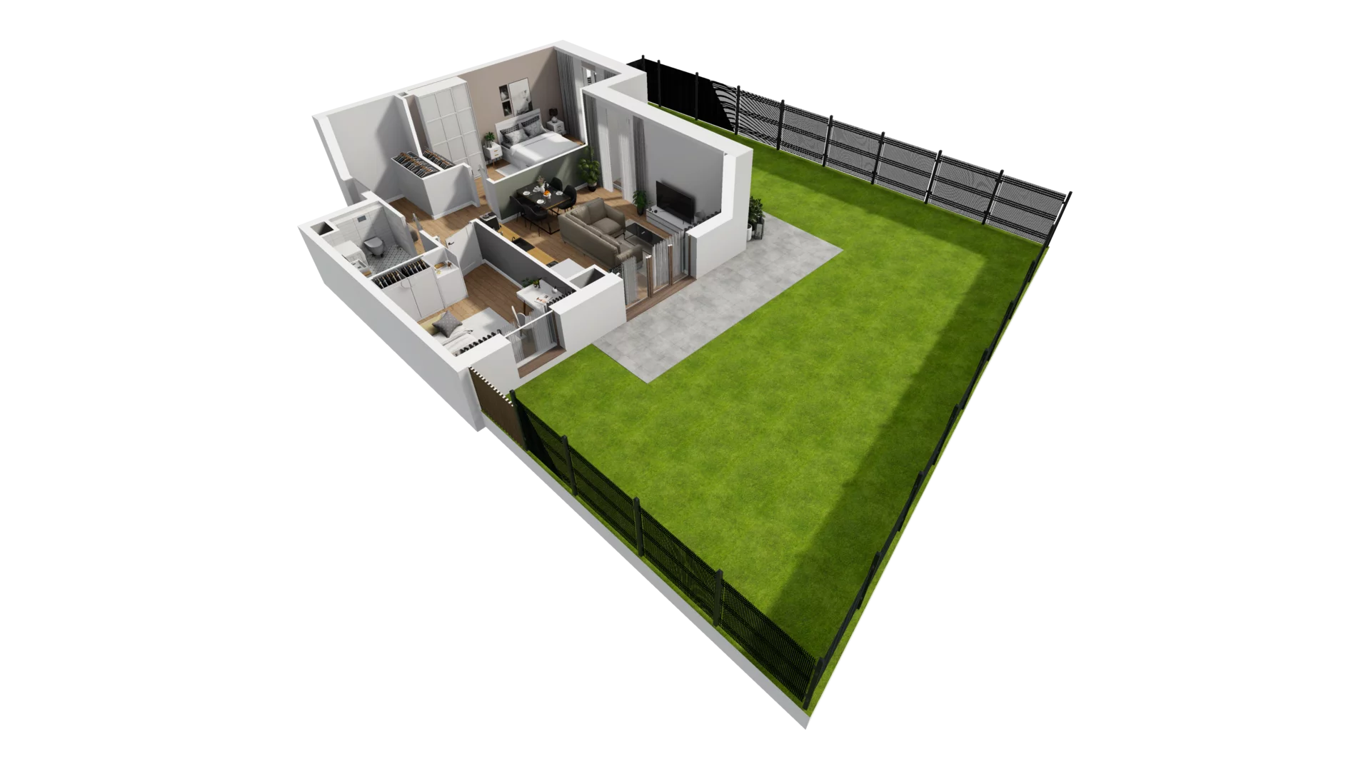 3 pokoje, mieszkanie 61,34 m², parter, oferta nr F/9, Osiedle Synteza bud. E, F, Gdańsk, Piecki-Migowo, Morena, ul. Lema