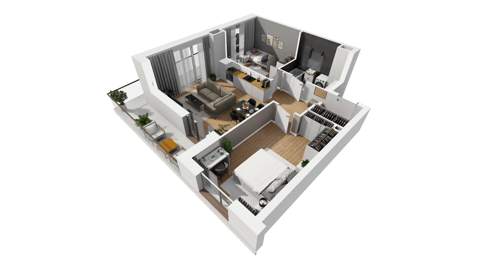 3 pokoje, mieszkanie 61,33 m², piętro 1, oferta nr F/20, Osiedle Synteza bud. E, F, Gdańsk, Piecki-Migowo, Morena, ul. Lema