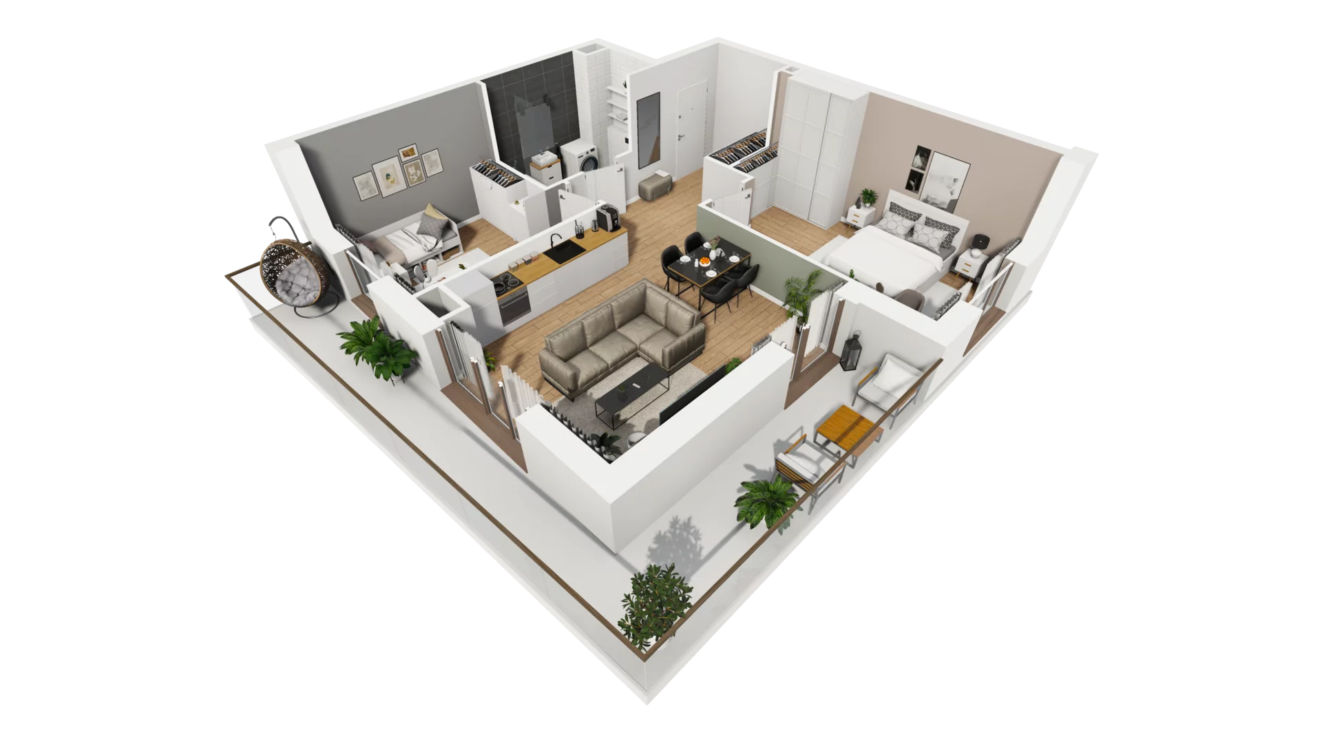 3 pokoje, mieszkanie 61,33 m², piętro 1, oferta nr F/20, Osiedle Synteza bud. E, F, Gdańsk, Piecki-Migowo, Morena, ul. Lema