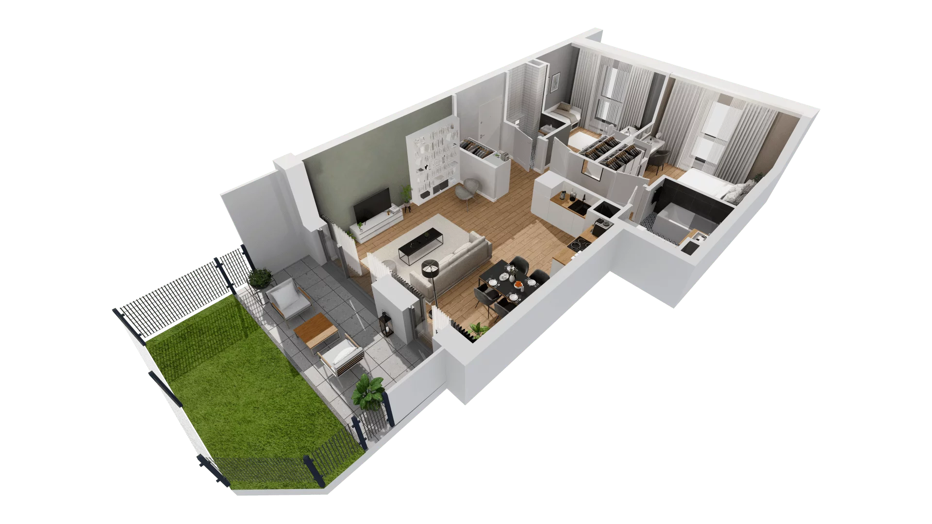 3 pokoje, mieszkanie 66,21 m², parter, oferta nr C9/3, Konstelacja - etap III, Gdynia, Pogórze, ul. Paderewskiego
