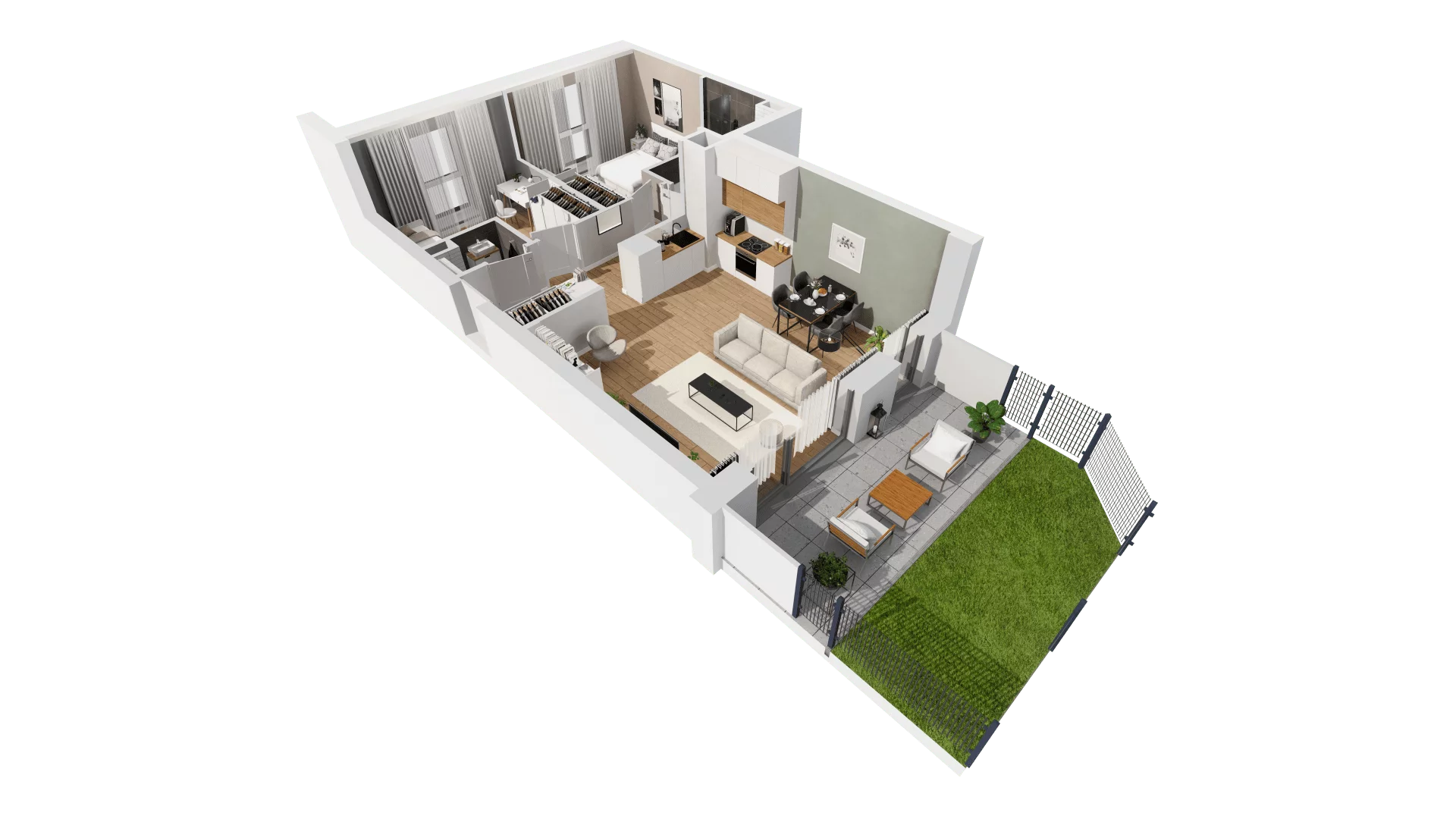3 pokoje, mieszkanie 66,21 m², parter, oferta nr C9/3, Konstelacja - etap III, Gdynia, Pogórze, ul. Paderewskiego