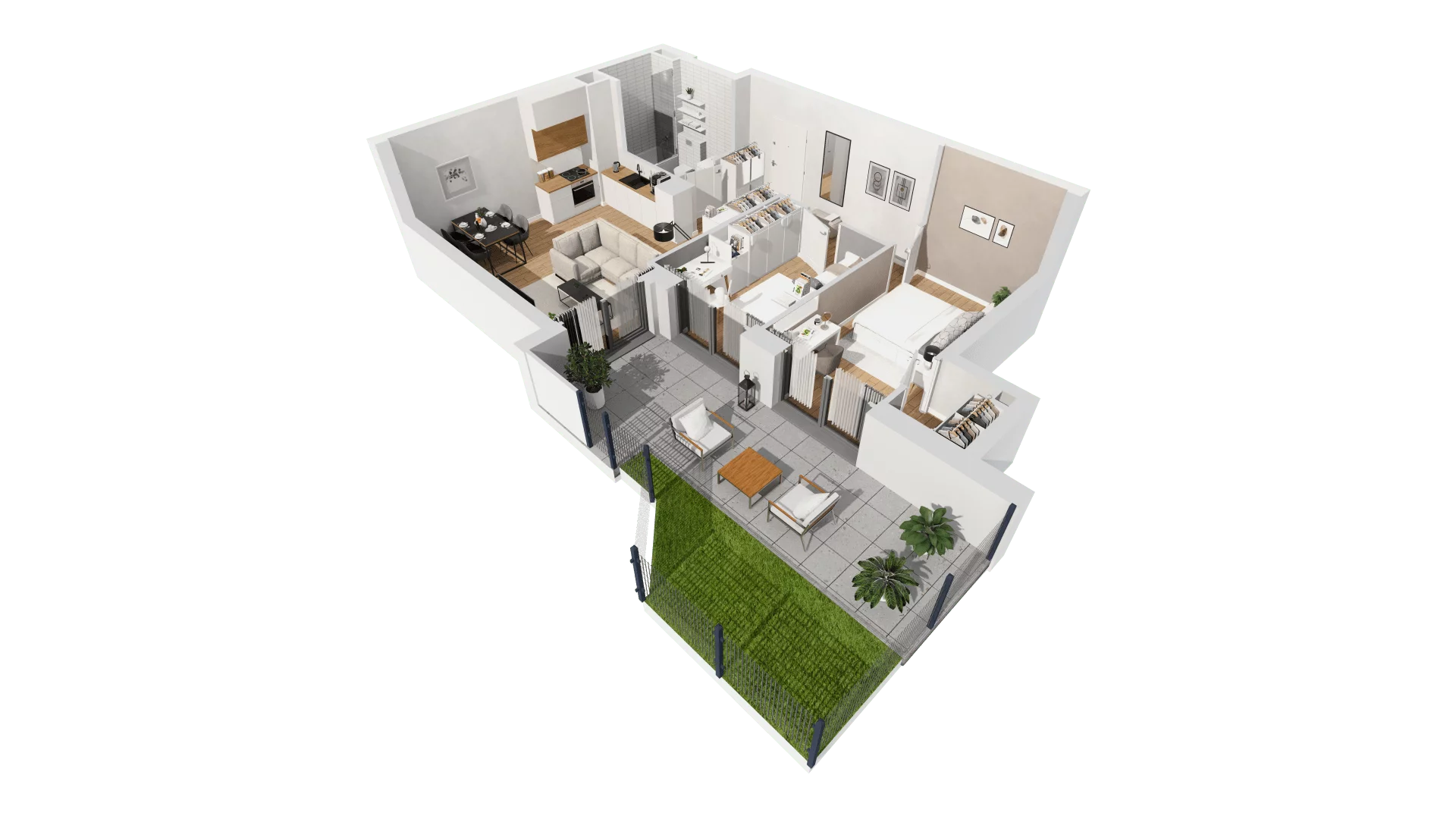 3 pokoje, mieszkanie 60,60 m², parter, oferta nr C9/16, Konstelacja - etap III, Gdynia, Pogórze, ul. Paderewskiego